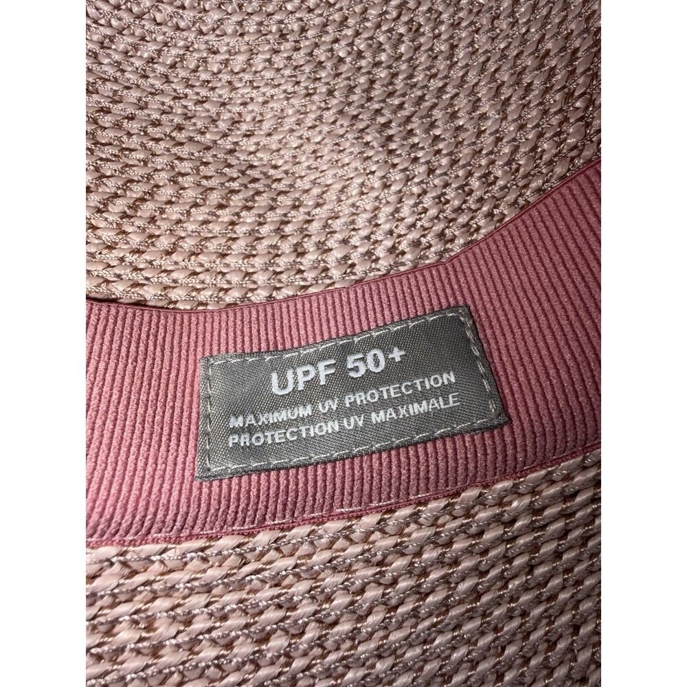 Eric Javits Women's Hampton Straw Packable Sun Hat Blush Pink UPF 50+ - Picture 9 of 11